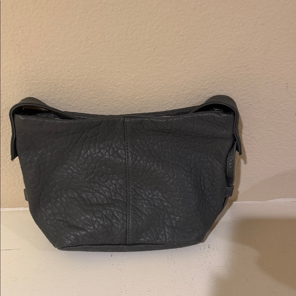 HOBO Classic Grey Women’s Leather Shoulder Bag